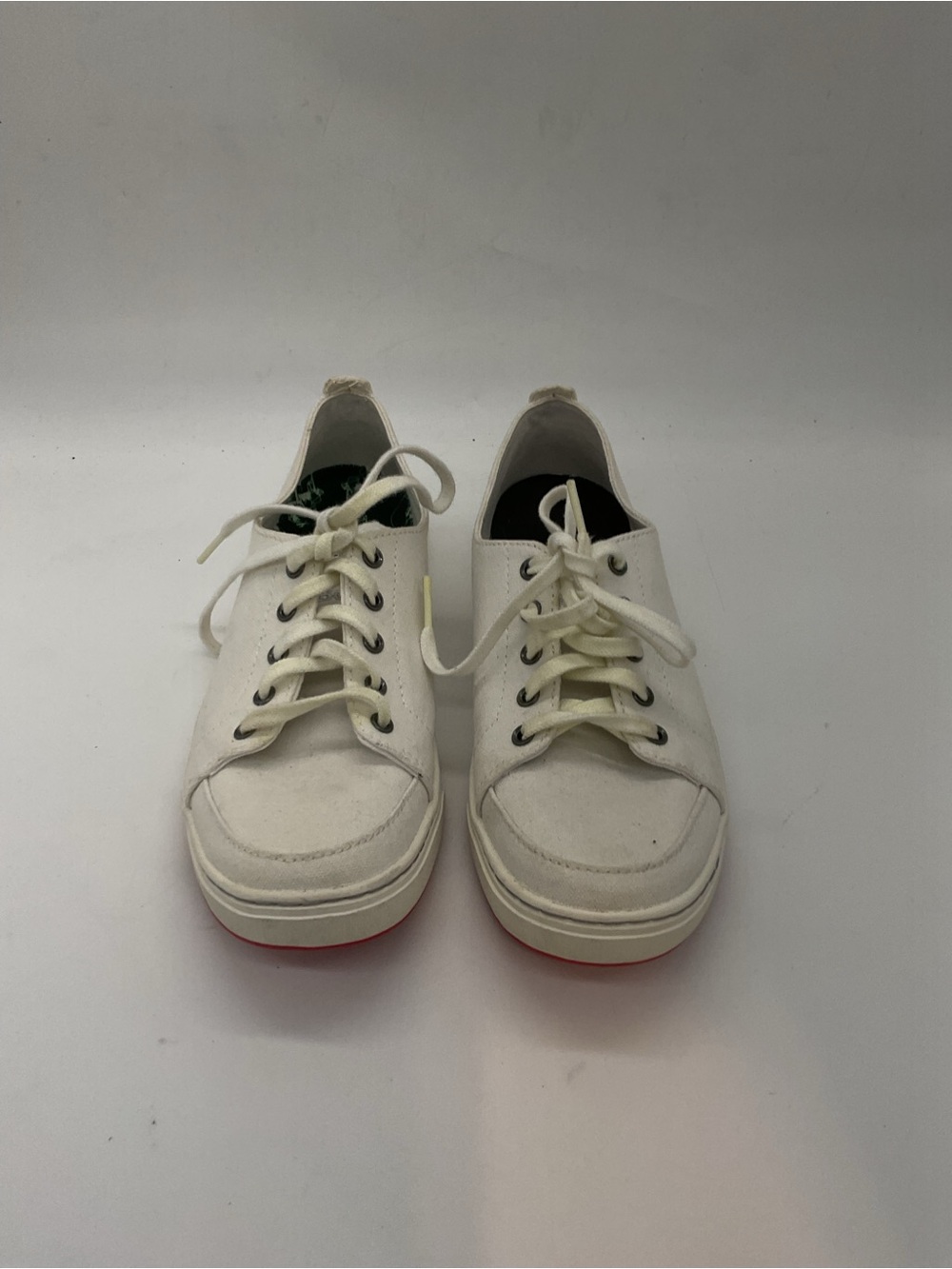 L.L. Bean White Canvas Lace-Up Sneakers